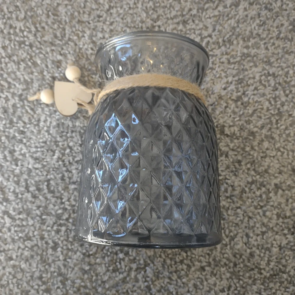Blue Tinted Glass Vase